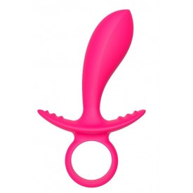 Розовая анальная пробка Silky Anal Finger - 14,5 см.